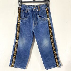 Vintage BOYS Cotler Denim USA Made Size 6 Spellout 100% Cotton Frayed hem